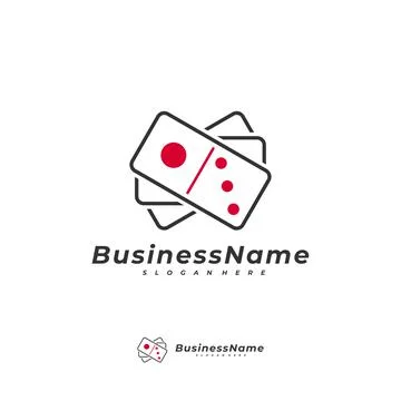Domino card logo vector template, Creative Domino logo design concepts Stock Illustration