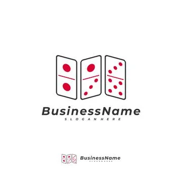 Domino card logo vector template, Creative Domino logo design concepts Stock-Illustration