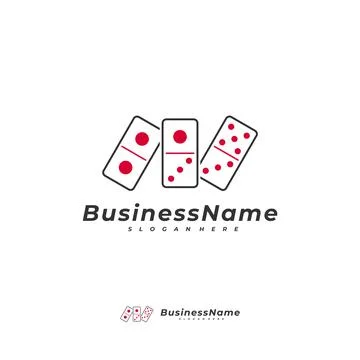 Domino card logo vector template, Creative Domino logo design concepts Stock Illustration