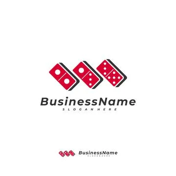 Domino card logo vector template, Creative Domino logo design concepts Stock Illustration