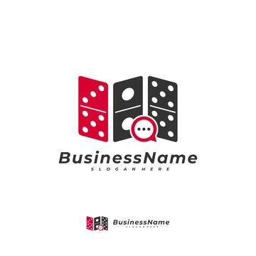 Domino Chat logo vector template, Creative Domino logo design concepts Stock Illustration