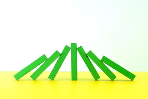 Domino effect blocks Stock Photos