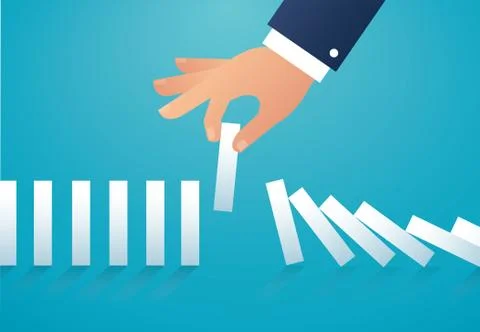 The domino effect. business concept vector illustration EPS10 Stock-Illustration