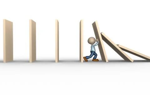 Domino effect Stock Illustration