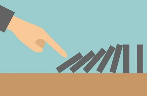Domino effect Stock Illustration