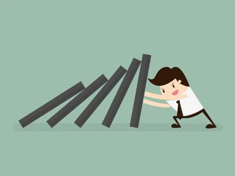 Domino effect Stock Illustration