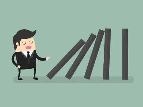 Domino effect. Stock Illustration