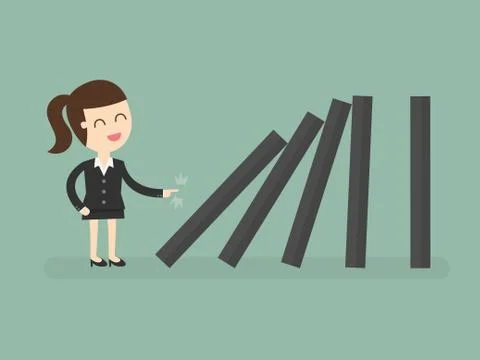 Domino effect Stock Illustration