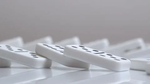 The Domino Effect in a macro shot 스톡 동영상 249906416