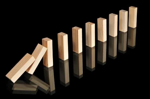 Domino effect Stock Photos
