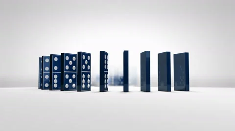 Domino, effect, pieces, collapse, block, art Stock Footage 52761403