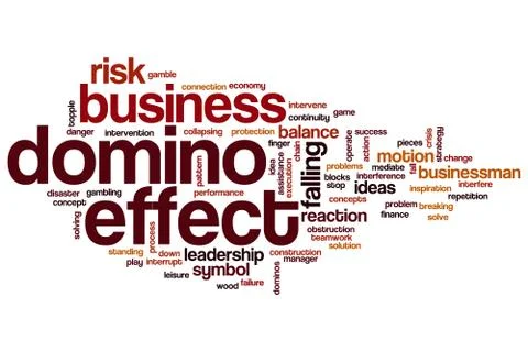 Domino effect word cloud Stock Illustration