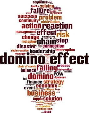 Domino effect word cloud Stock Illustration