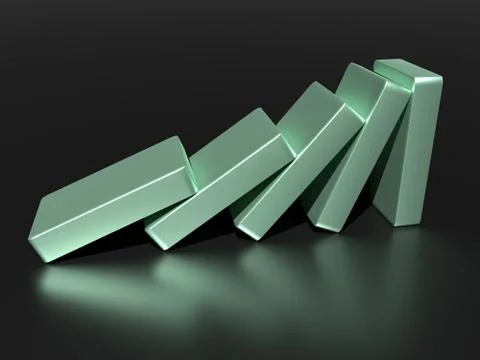 Domino. Falling boxes Stock Illustration