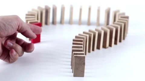 Domino - falling Stock Footage 46505423