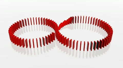 Domino fin Stock Footage 829266
