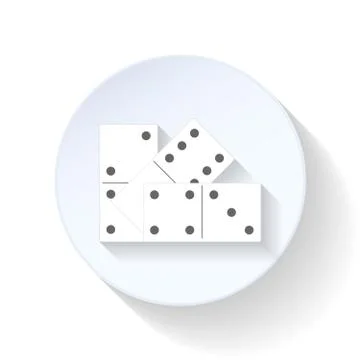 Domino flat icon Stock Illustration