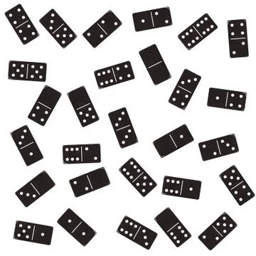 Domino flat, rectangular block. Stockillustratie