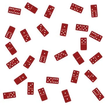Domino flat, rectangular block. Ilustração Stock