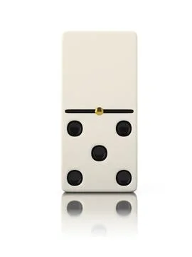 Domino game bone close up isolated Stock-Illustration