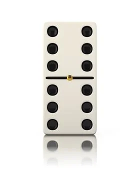 Domino game bone close up isolated Stock-Illustration