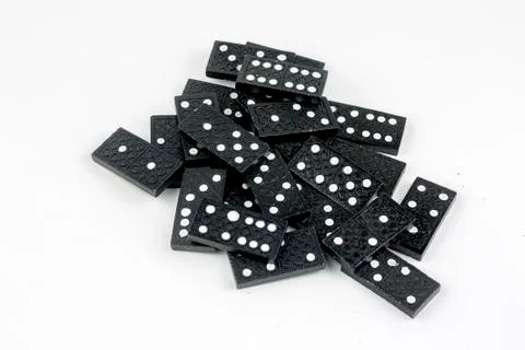Domino game isolated on the white background Stock Photos
