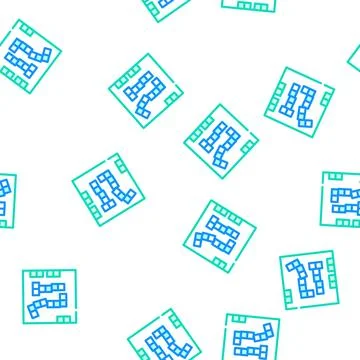 Domino game vector seamless pattern sign Stock Illustration