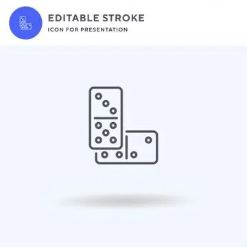 Domino icon vector, filled flat sign, solid pictogram isolated on white, logo Stock Illustration
