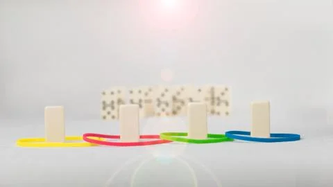 Domino represent human with different psyhological traits based on DISK model Foto stock