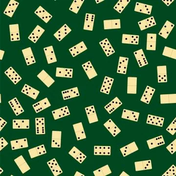 Domino Seamless Pattern. Board Game Texture Stock Illustration