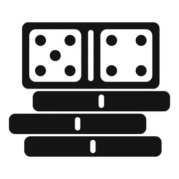 Domino stack icon simple vector. Play game Stock Illustration
