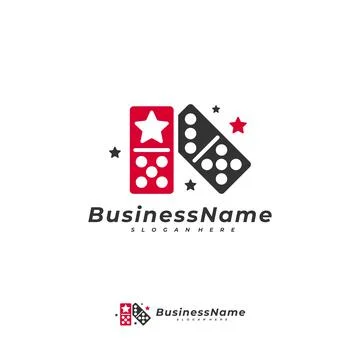 Domino Star logo vector template, Creative Domino logo design concepts Stock Illustration