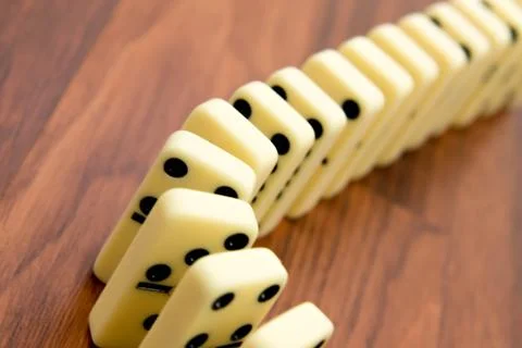 Domino tiles Foto stock