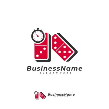 Domino Time logo vector template, Creative Domino logo design concepts Stock Illustration