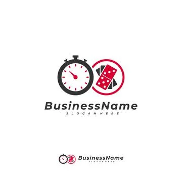 Domino Time logo vector template, Creative Domino logo design concepts Stock Illustration