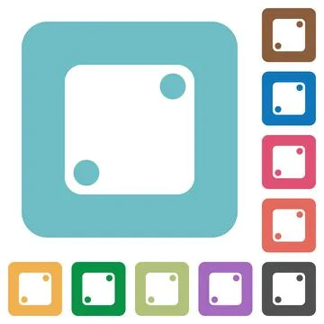 Domino two rounded square flat icons Stockillustratie