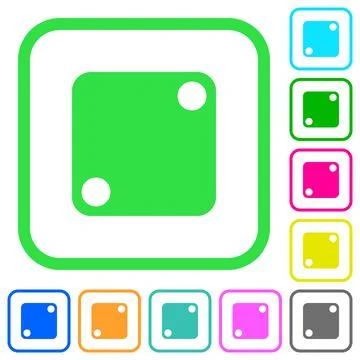 Domino two vivid colored flat icons Stock Illustration