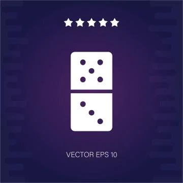 Domino vector icon Stock Illustration