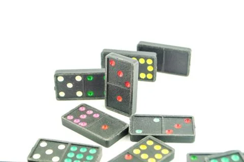 Domino on white background Foto stock