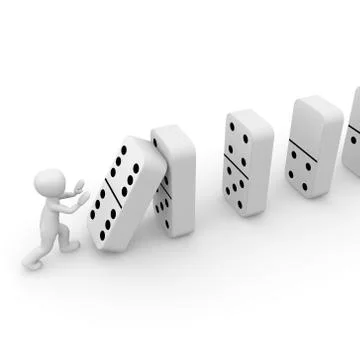 Dominoes 3d Stock Illustration