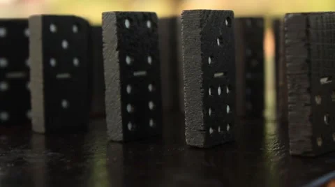 Dominoes collapse 2 Stock Footage 7754938