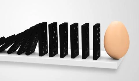 Dominoes with a egg 스톡 일러스트