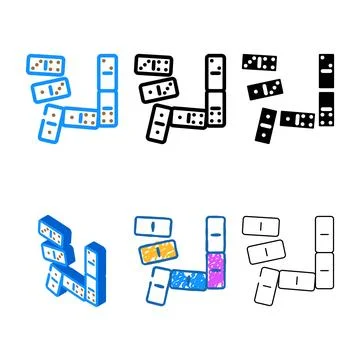 Dominoes set concepts board table color icon vector Stockillustratie