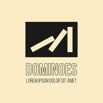 Dominoes vector logo design Stock Illustration