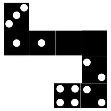 Dominoes on white background Stock Illustration