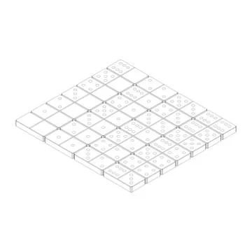 Dominoes.Isolated on white background. 3d Vector illustration.3d isometric st 스톡 일러스트
