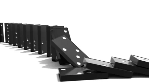 DOMINOS 10 ZIG ZAG  Stock Footage 948230