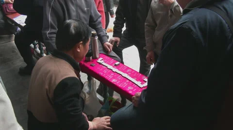 Dominos in Beijing Park Stock Footage 44753918