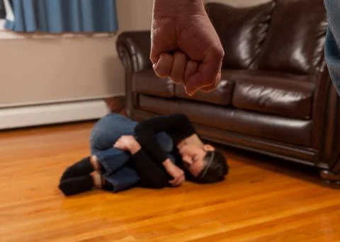 Domistic violence concept Stock Photos