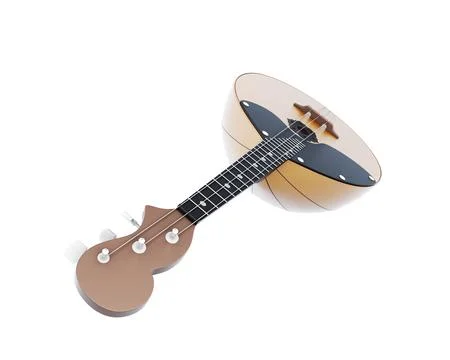 Domra close-up. Stringed Musical Instruments. 3d render image. Music instru.. Stock Photos